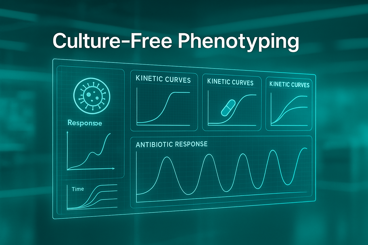 Culture-free phenotyping interface with kinetic curves